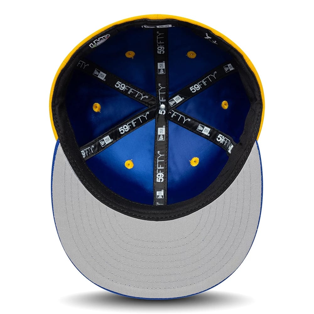 Charros De Jalisco LMB Multi Logo Satin Lined Gold 59FIFTY Fitted Cap-zelvios
