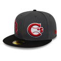 Vancouver Canadians MiLB Multi Logo Satin Lined Charcoal 59FIFTY Fitted Cap-zelvios