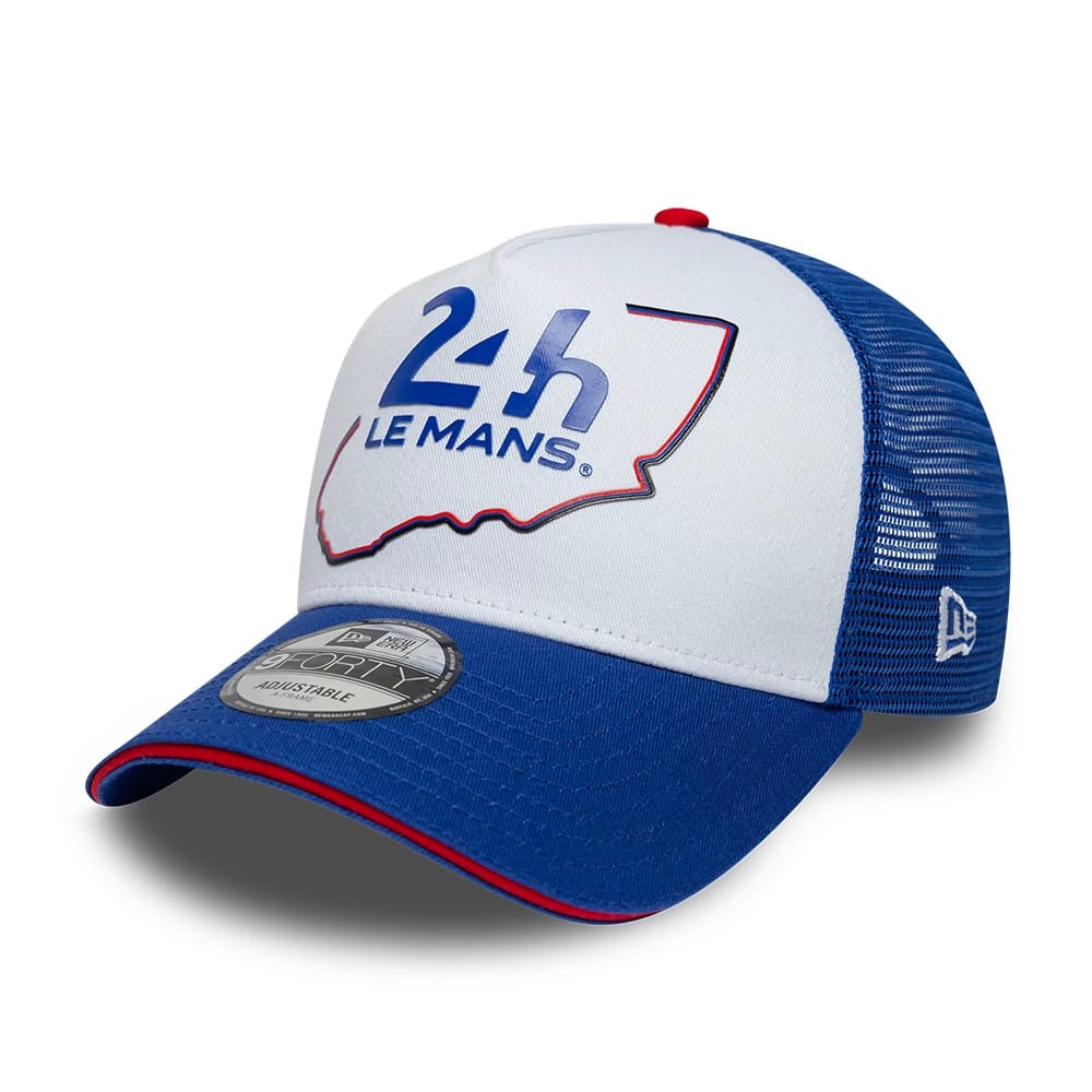 24HR Le Mans Track Blue 9FORTY A-Frame Trucker Adjustable Cap-zelvios