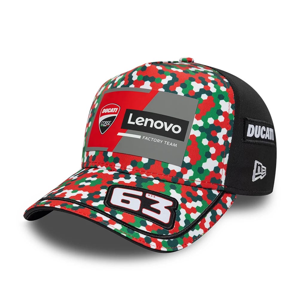 Ducati Motor Replica Francesco Bagnaia Mugello Race Special Multicolor 9FORTY E-Frame Adjustable Cap-kentox
