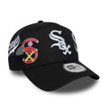 Chicago White Sox MLB Patch Black 9FORTY A-Frame Trucker Adjustable Cap-zelvios