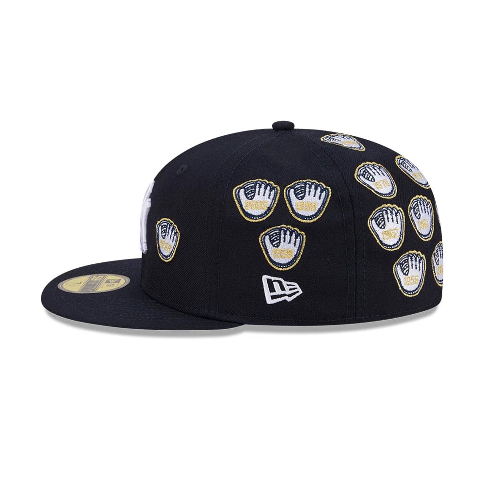 New York Yankees MLB X Spike Lee Gloves Navy 59FIFTY Fitted Cap-zelvios