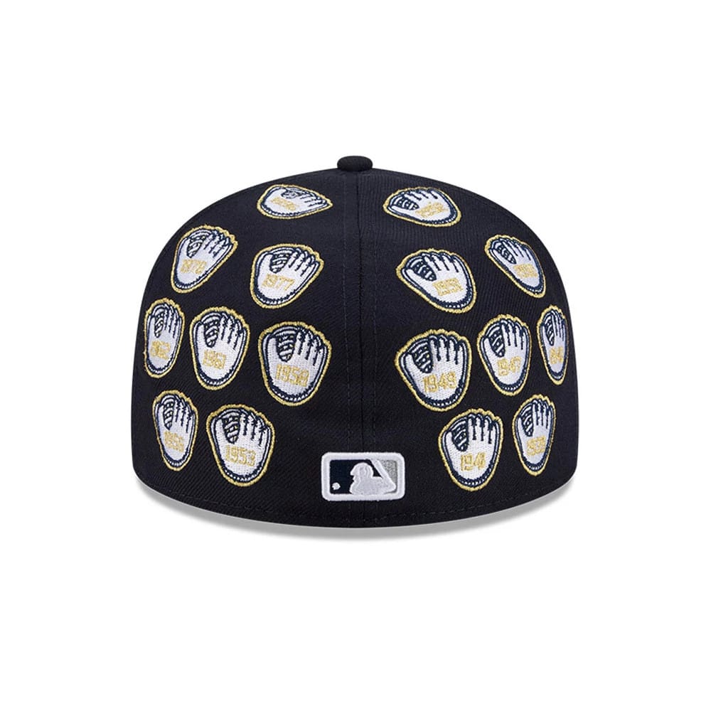 New York Yankees MLB X Spike Lee Gloves Navy 59FIFTY Fitted Cap-zelvios