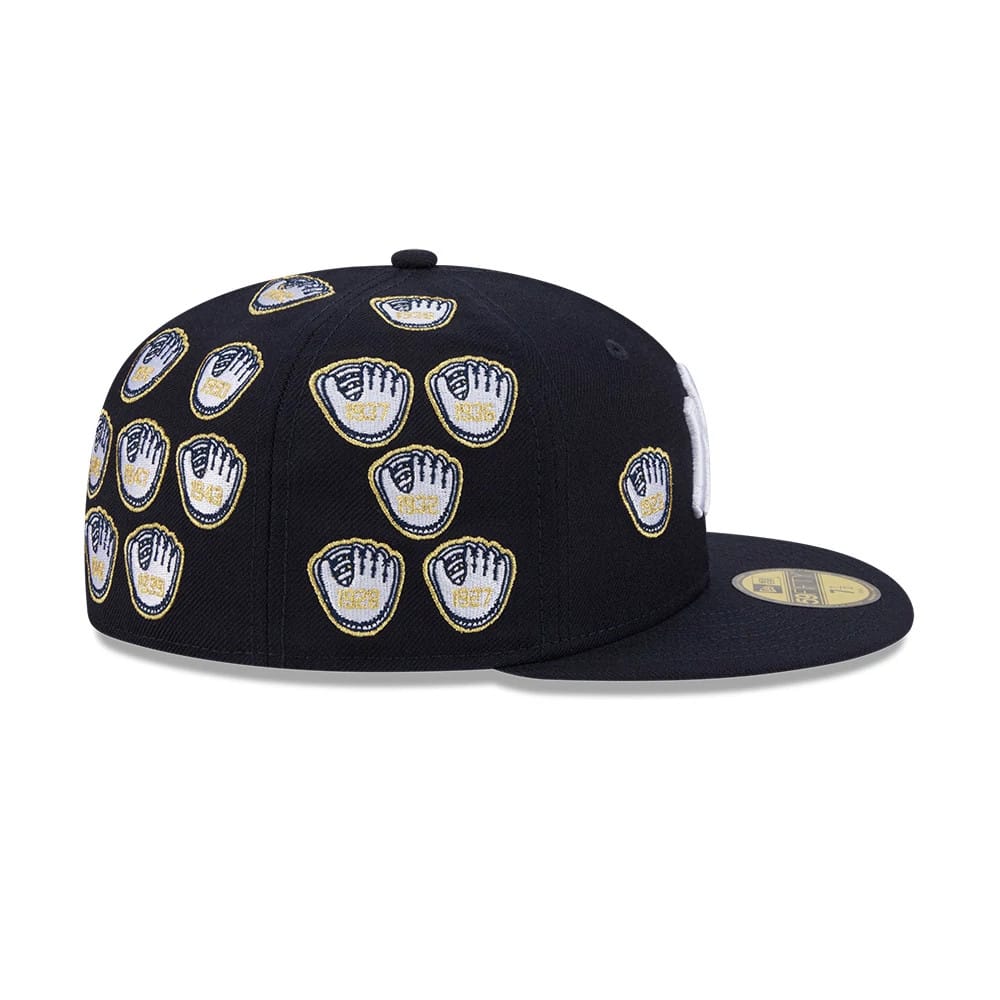 New York Yankees MLB X Spike Lee Gloves Navy 59FIFTY Fitted Cap-zelvios