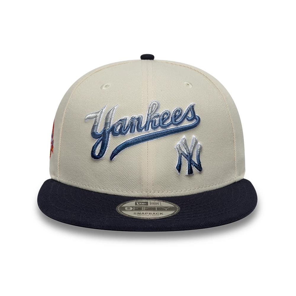 Yankees MLB Ombre Script Light Beige 9FIFTY Snapback Adjustable Cap-zelvios