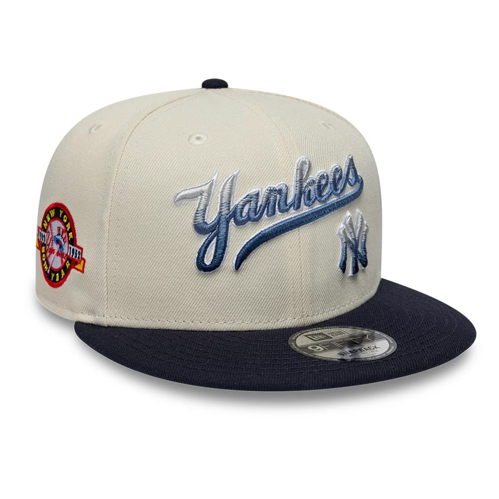 Yankees MLB Ombre Script Light Beige 9FIFTY Snapback Adjustable Cap-zelvios