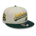 Athletics MLB Ombre Script Beige & Green 9FIFTY Snapback Adjustable Cap-zelvios