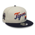 Tigers MLB Ombre Script Light Beige & Navy 9FIFTY Snapback Adjustable Cap-zelvios