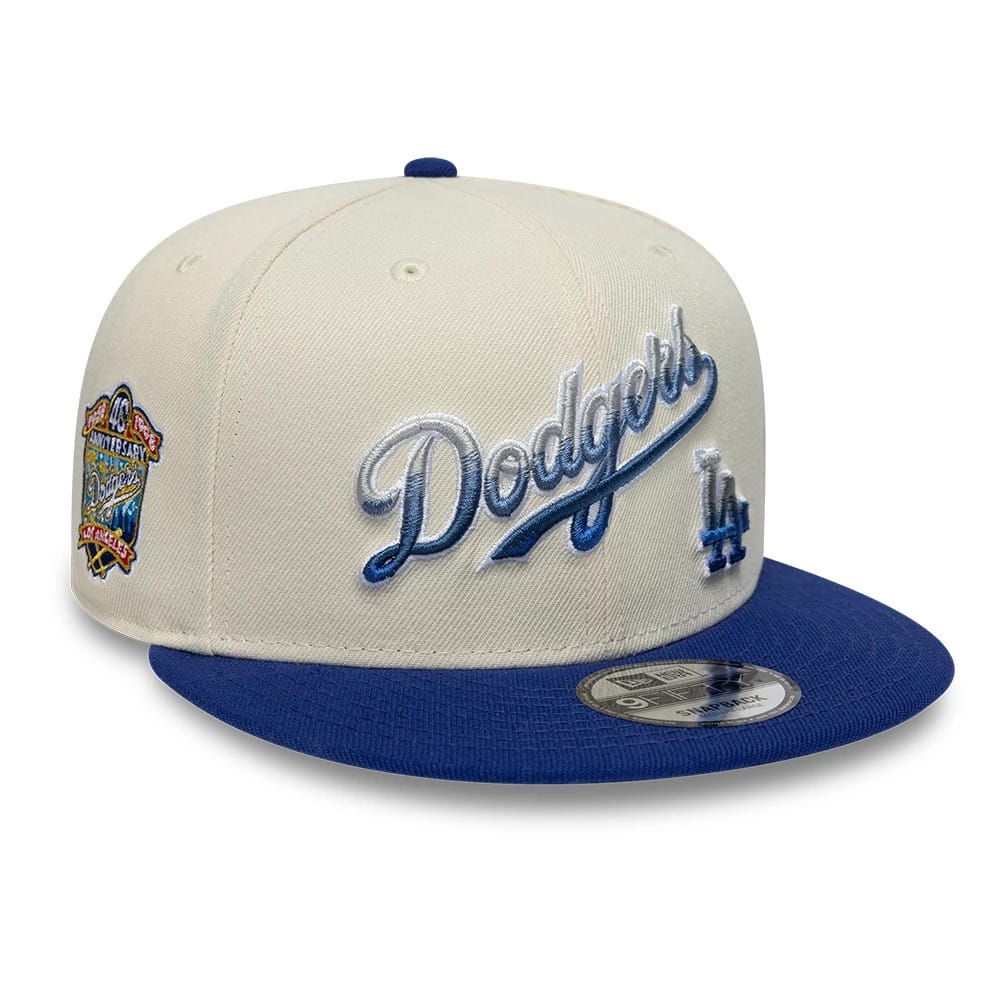 Dodgers MLB Ombre Script Beige & Blue 9FIFTY Snapback Adjustable Cap-kentox