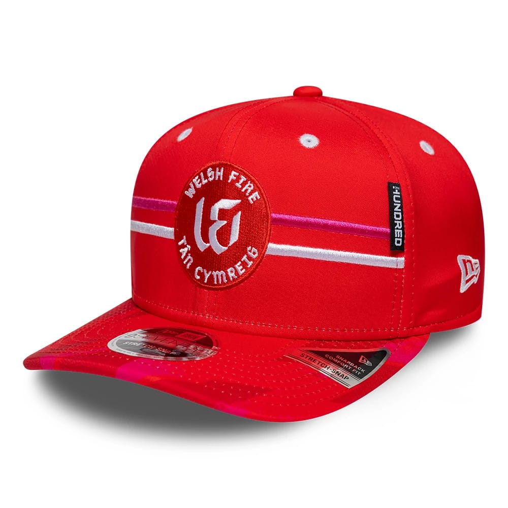 Welsh Fire Tan Cymreig The Hundred 2026 Red 9SEVENTY Stretch Snap Adjustable Cap-zelvios