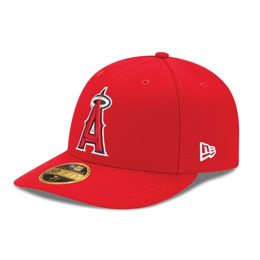 LA Angels Authentic Collection Red Low Profile 59FIFTY Fitted Cap-zelvios