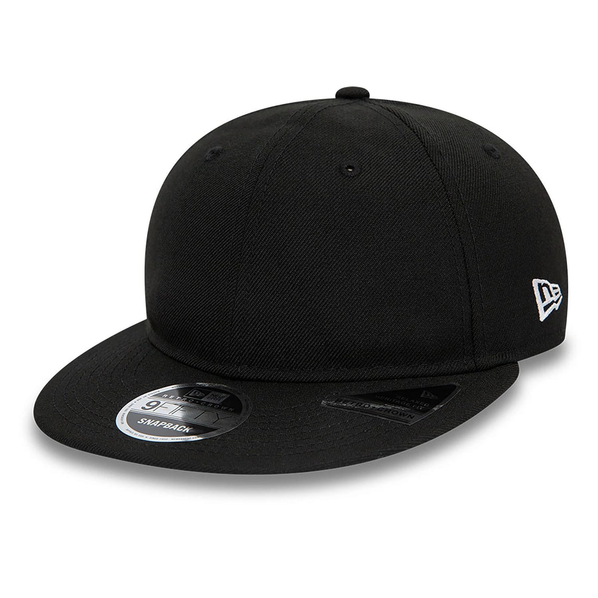Blank New Era Black Retro Crown 9FIFTY Snapback Cap-zelvios