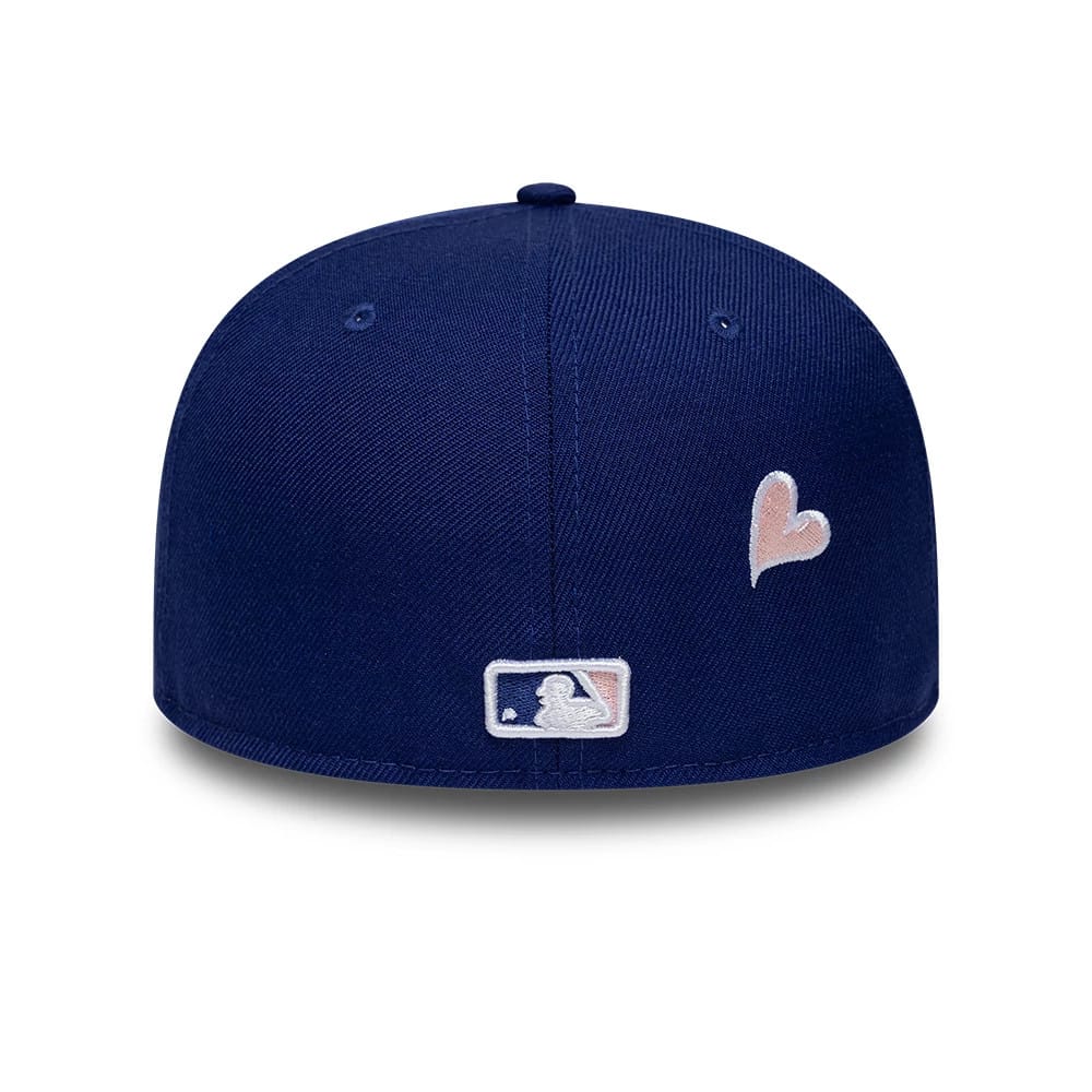 LA Dodgers MLB Heart Dark Blue 59FIFTY Fitted Cap-zelvios