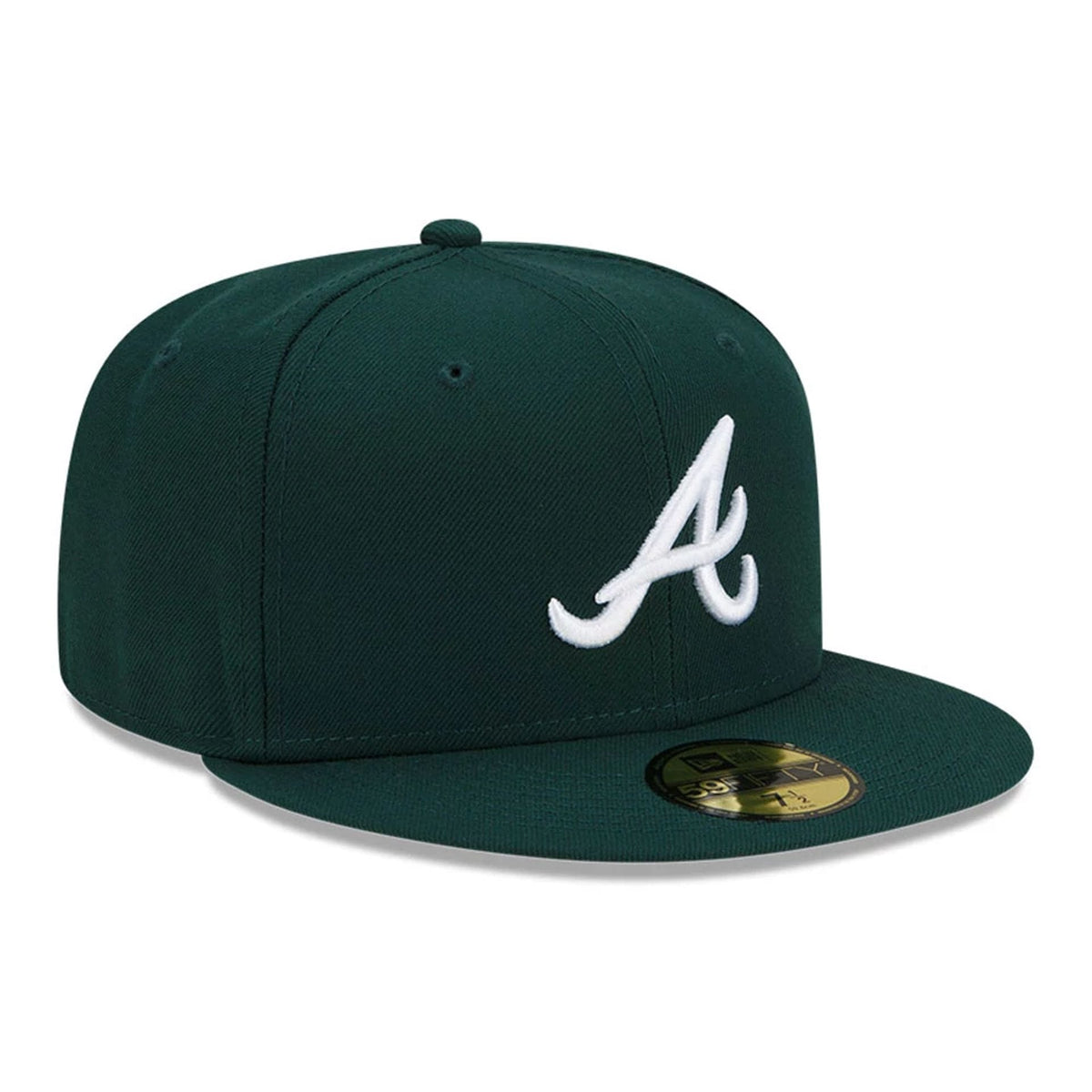 Atlanta Braves MLB Dark Green 59FIFTY Fitted Cap-zelvios