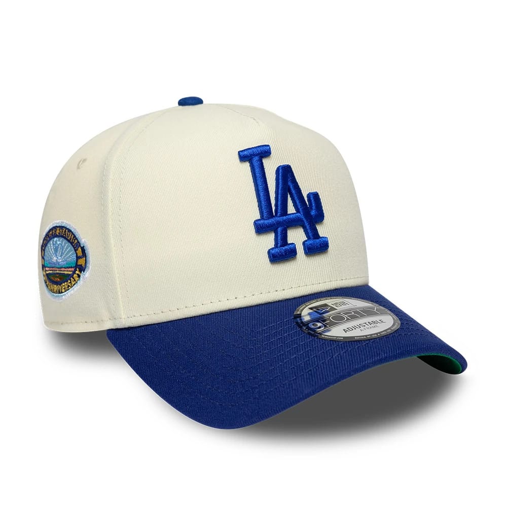 LA Dodgers MLB Cooperstown White & Blue 9FORTY A-Frame Cap-zelvios