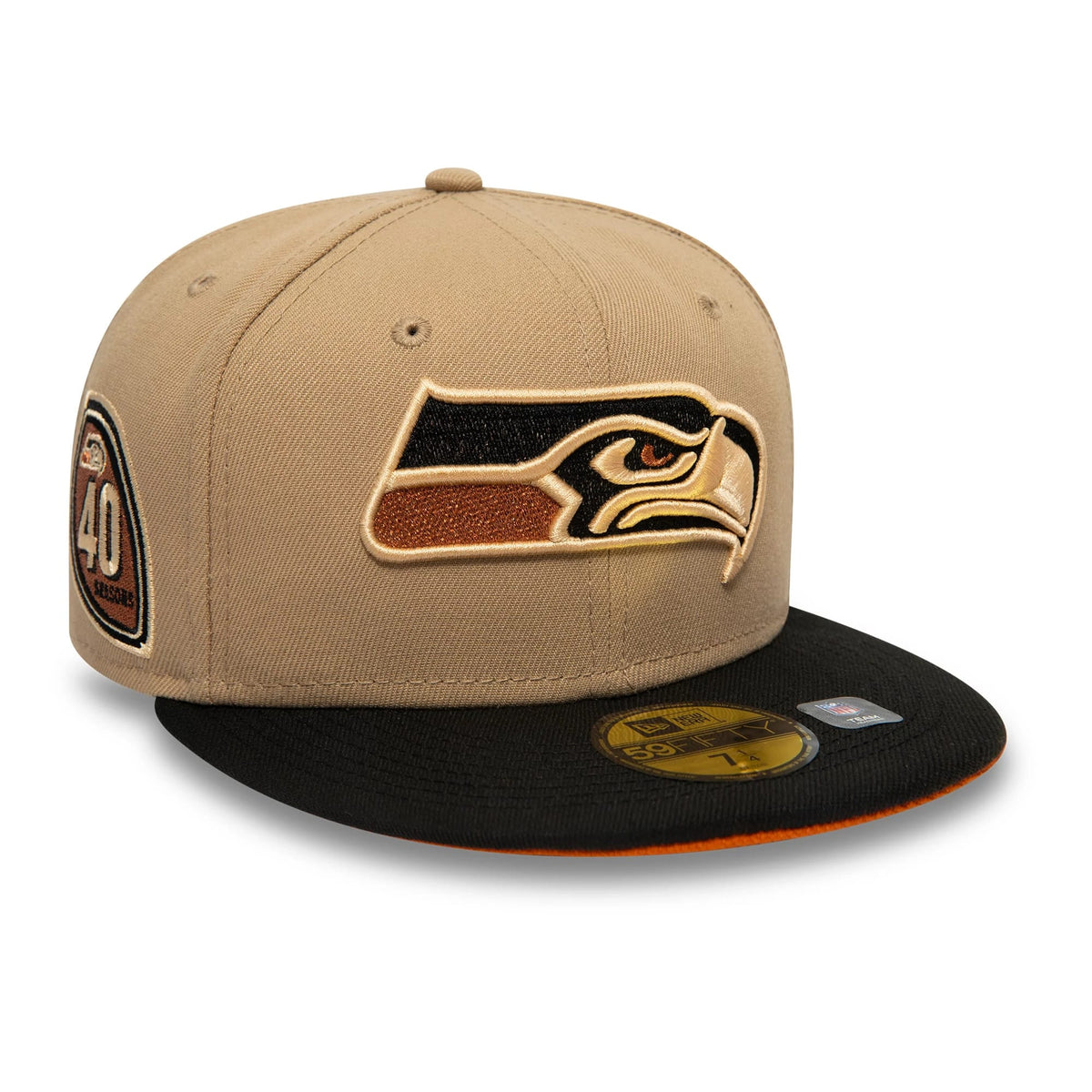 Seattle Seahawks NFL Light Beige 59FIFTY Fitted Cap-zelvios