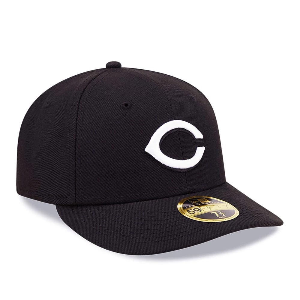 Cincinnati Reds MLB Black Low Profile 59FIFTY Fitted Cap-kentox