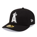LA Angels MLB Black Low Profile 59FIFTY Fitted Cap-zelvios