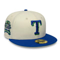 Texas Rangers MLB Cooperstown White & Blue 59FIFTY Fitted Cap-zelvios
