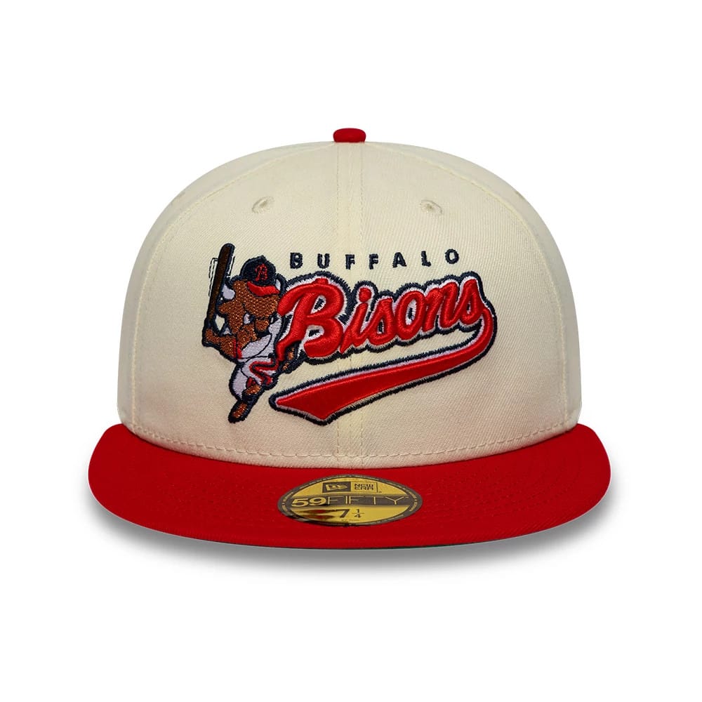 Buffalo Bisons MiLB Hometown White & Red 59FIFTY Fitted Cap-zelvios