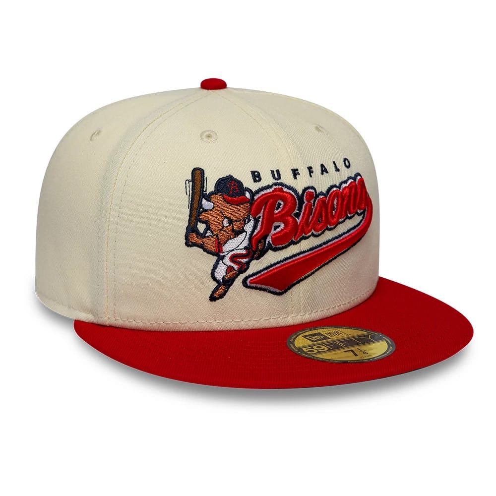 Buffalo Bisons MiLB Hometown White & Red 59FIFTY Fitted Cap-zelvios