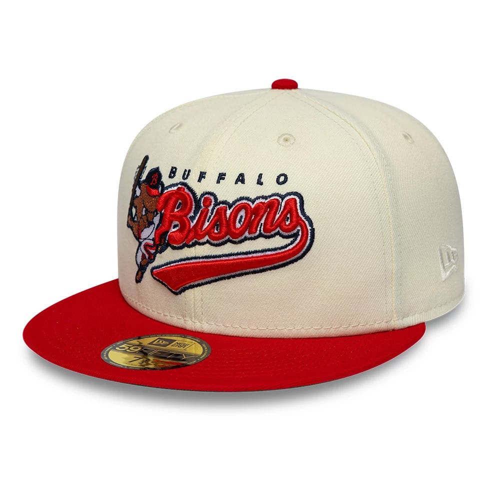 Buffalo Bisons MiLB Hometown White & Red 59FIFTY Fitted Cap-zelvios