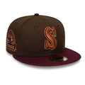 Seattle Mariners MLB Cooperstown Dark Brown 59FIFTY Fitted Cap-zelvios