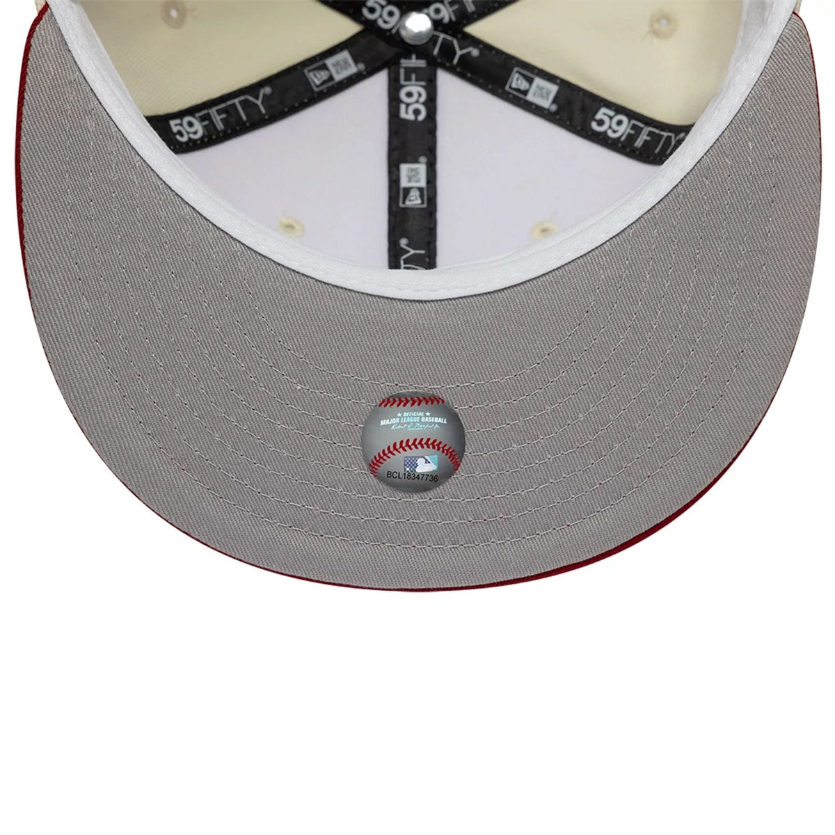 Arizona Diamondbacks MLB Cooperstown White 59FIFTY Fitted Cap-zelvios