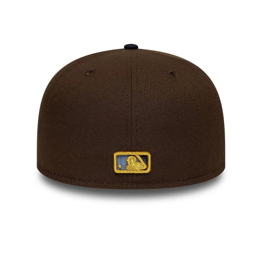 Cleveland Guardians MLB Cooperstown Dark Brown & Navy 59FIFTY Fitted Cap-kentox