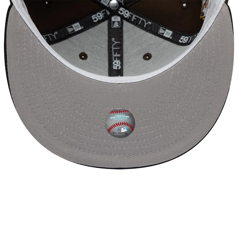 Cleveland Guardians MLB Cooperstown Dark Brown & Navy 59FIFTY Fitted Cap-kentox