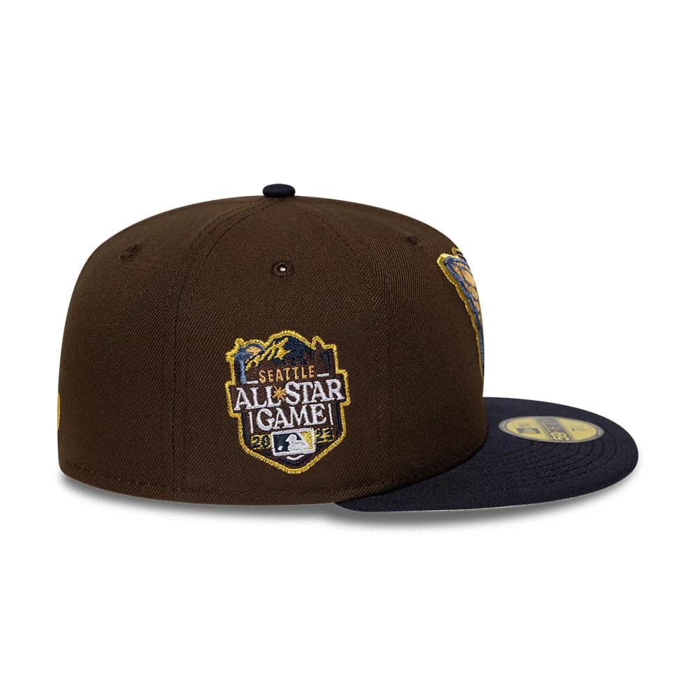 Cleveland Guardians MLB Cooperstown Dark Brown & Navy 59FIFTY Fitted Cap-kentox