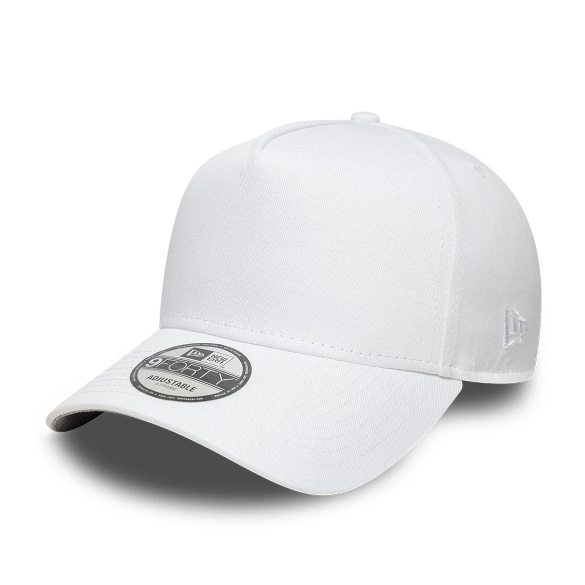 New Era White 9FORTY A-Frame Adjustable Cap-zelvios