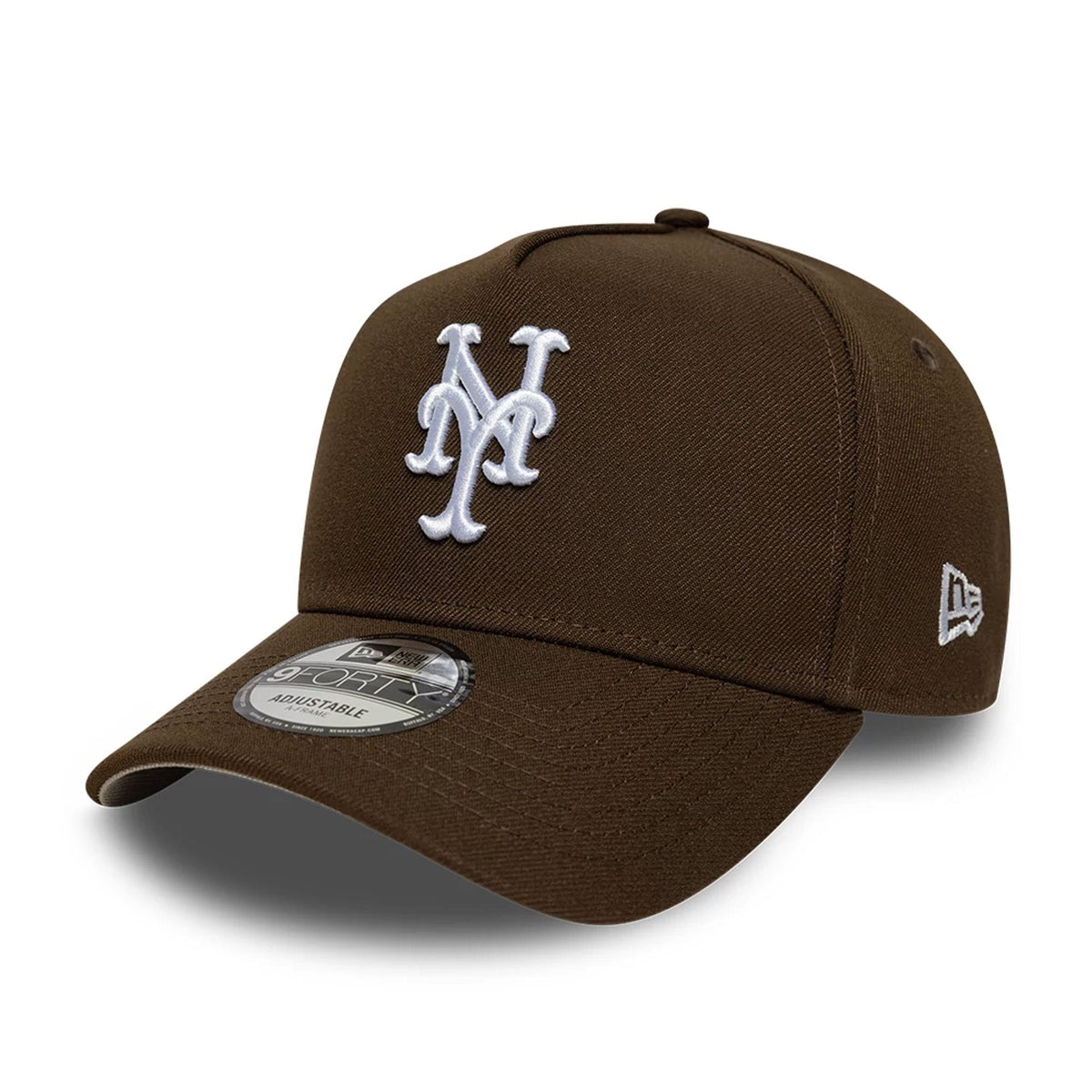 New York Mets MLB Dark Brown 9FORTY A-Frame Adjustable Cap-zelvios