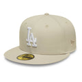 LA Dodgers MLB Beige 59FIFTY Fitted Cap-zelvios