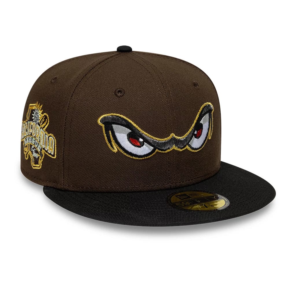 Lake Elsinore Storm MiLB Pinwheel Dark Brown & Black 59FIFTY Fitted Cap-zelvios