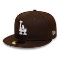LA Dodgers MLB Dark Brown 59FIFTY Fitted Cap-zelvios