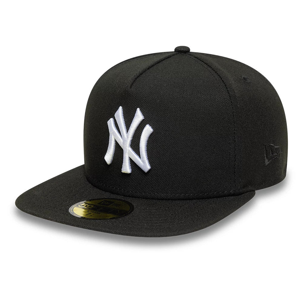 New York Yankees MLB Black 59FIFTY A-Frame Fitted Cap-zelvios