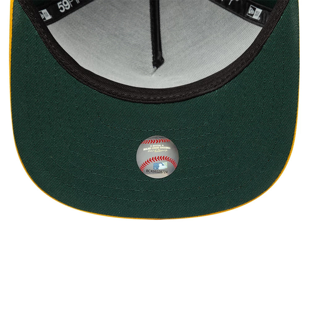 Oakland Athletics MLB Flat Dark Green & Yellow 59FIFTY A-Frame Fitted Cap-zelvios