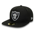 Las Vegas Raiders NFL Flat Black 59FIFTY A-Frame Fitted Cap-zelvios