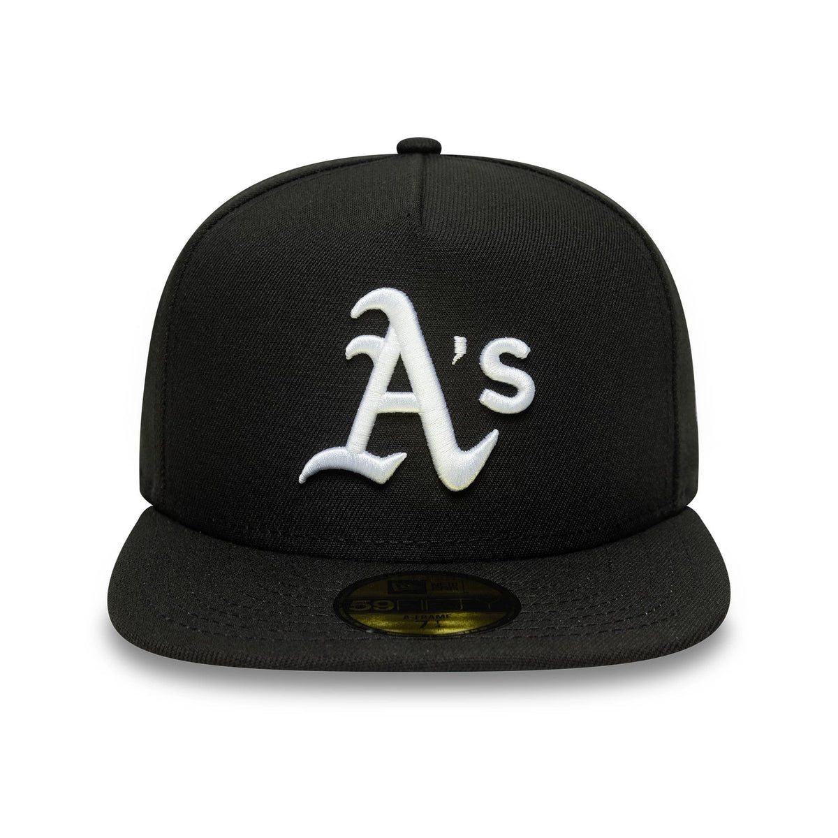 Oakland Athletics MLB Flat Black 59FIFTY A-Frame Fitted Cap-zelvios