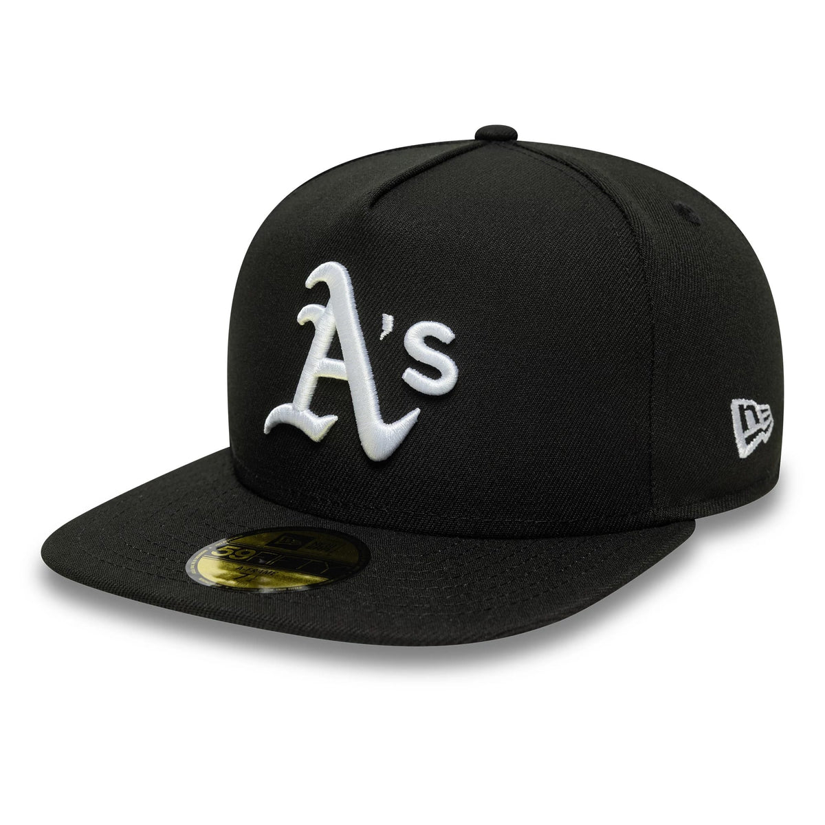 Oakland Athletics MLB Flat Black 59FIFTY A-Frame Fitted Cap-zelvios