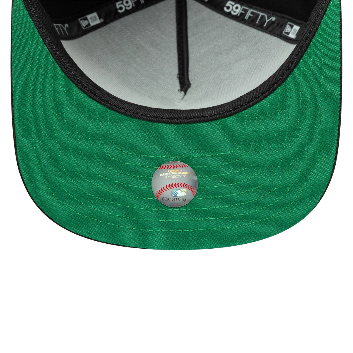Oakland Athletics MLB Flat Black 59FIFTY A-Frame Fitted Cap-zelvios