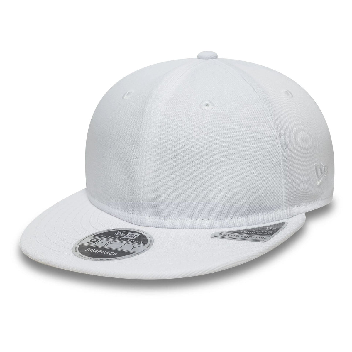 New Era White Retro Crown 9FIFTY Snapback Adjustable Cap-zelvios