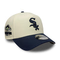 Chicago White Sox MLB Chrome Blue Contrast Cream 9FORTY A-Frame Adjustable Cap-zelvios