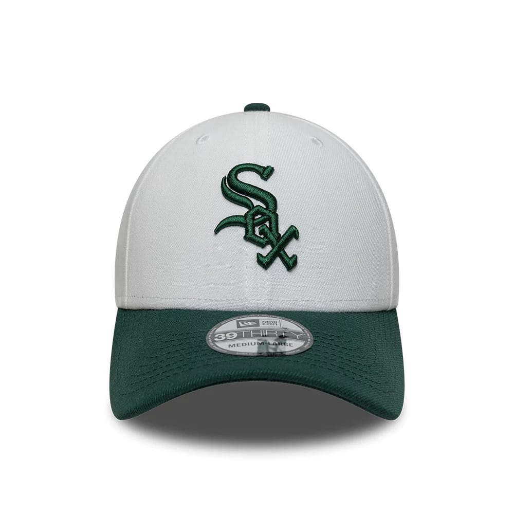 Chicago White Sox MLB White 39THIRTY Stretch Fit Cap-kentox