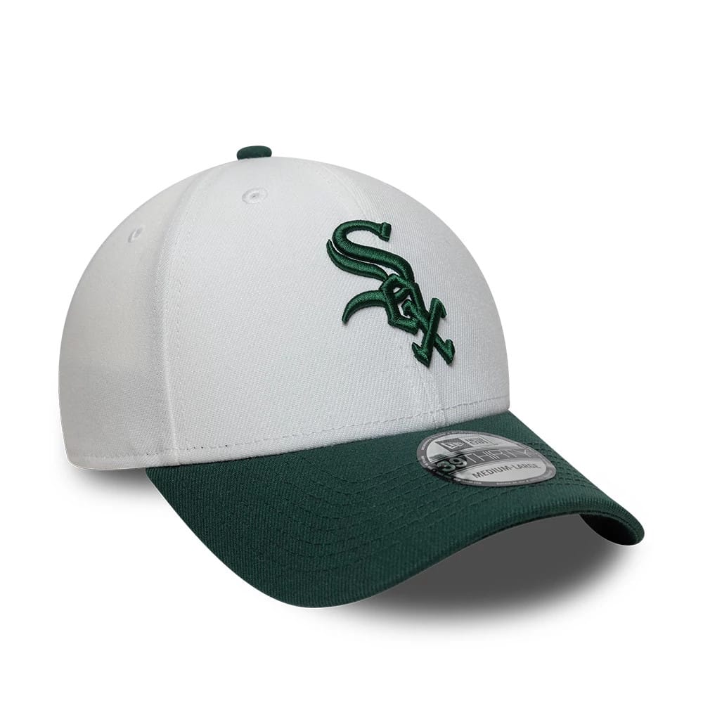 Chicago White Sox MLB White 39THIRTY Stretch Fit Cap-kentox