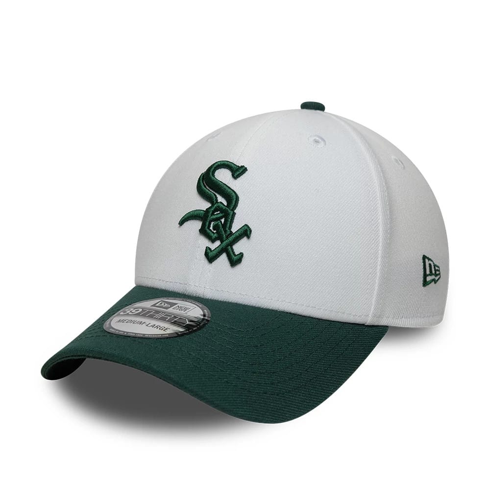 Chicago White Sox MLB White 39THIRTY Stretch Fit Cap-kentox