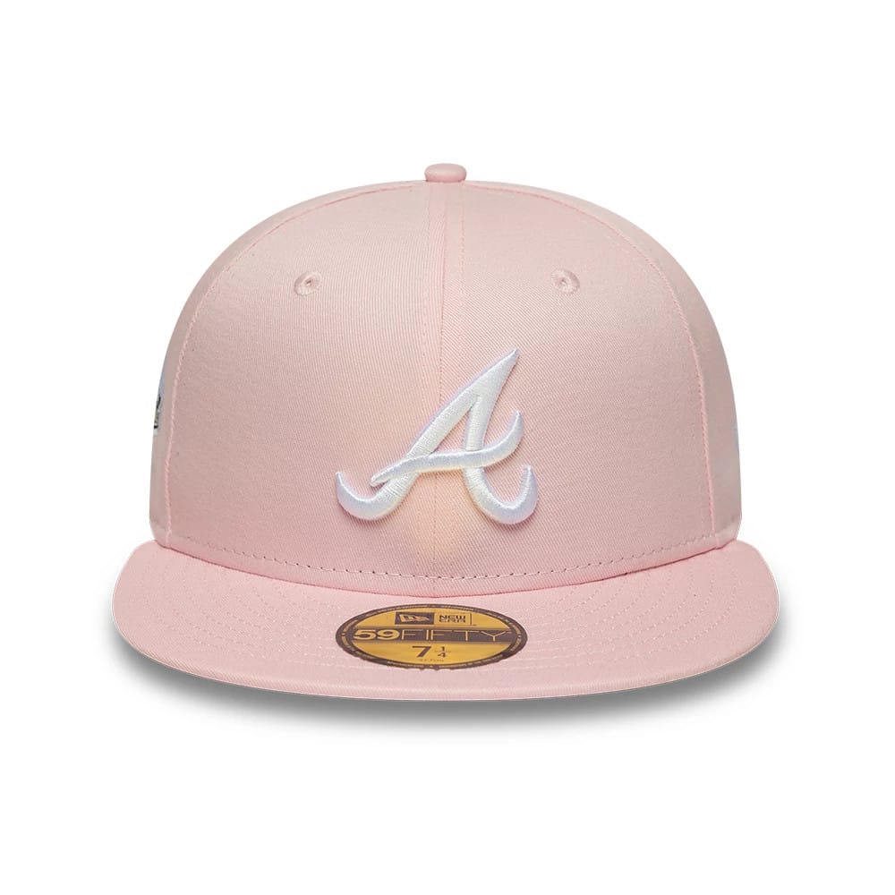 Atlanta Braves MLB Pink 59FIFTY Fitted Cap-zelvios