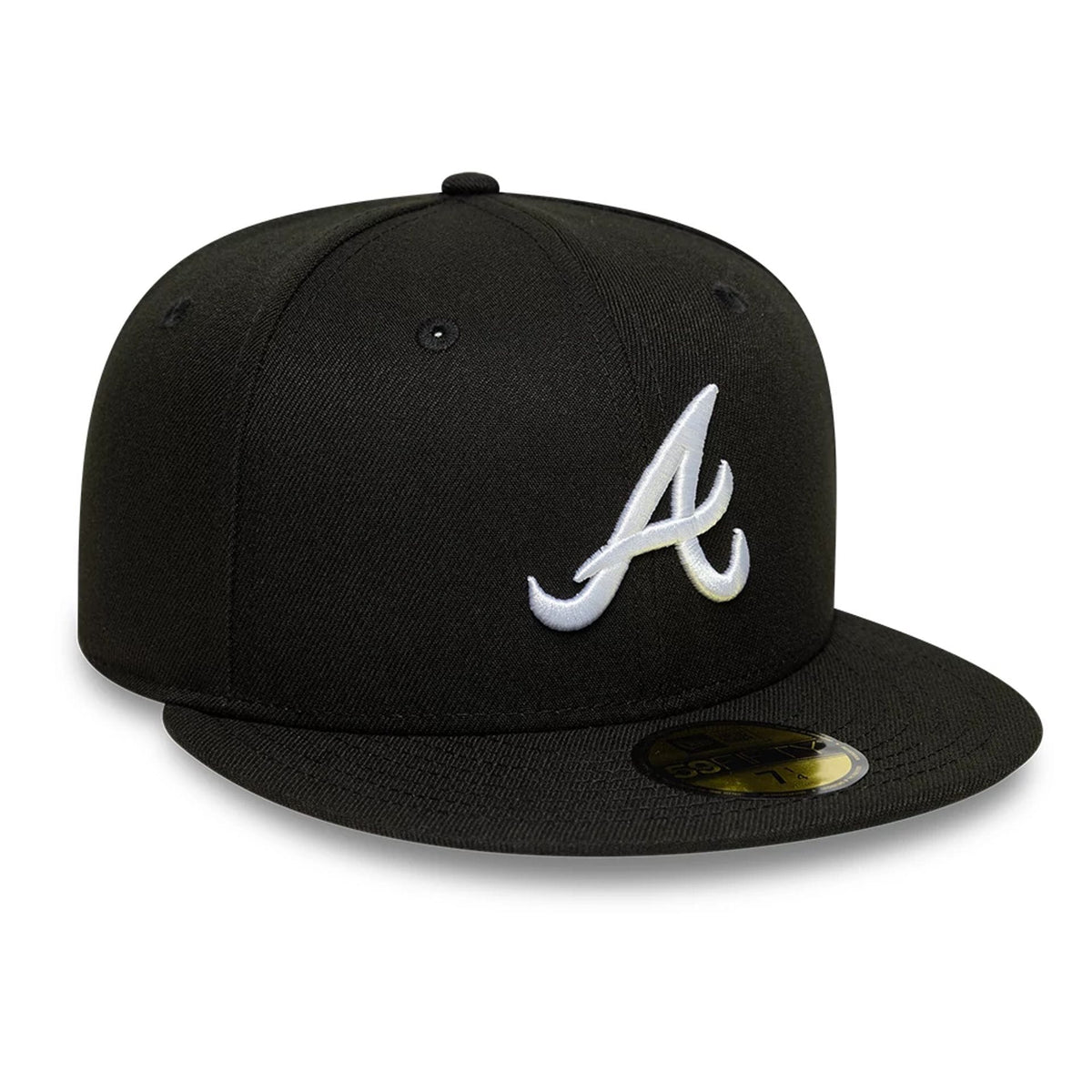 Atlanta Braves MLB Black 59FIFTY Fitted Cap-zelvios