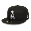 LA Angels MLB Black 59FIFTY Fitted Cap-zelvios